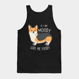 Red-Headed Tricolor Corgi Moody Foody Tank Top